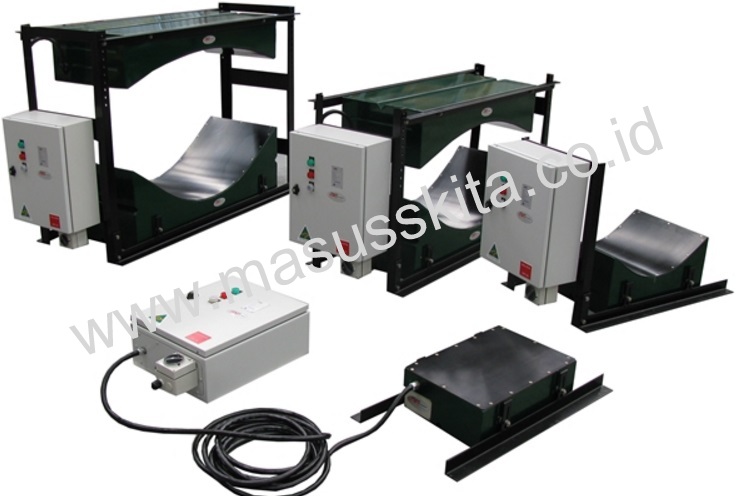 Search head dan unit kontrol Metal Detector DETEC seri HFE dan HFT
